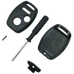 Olivine Auto 3 Buttons Key Fob Casing for Honda Civic CR-V Fit Accord Crosstour Odyssey CR-Z Keyless Entry Remote Key Shell (Only Key Shell Without Blade) (3Button-1CS)