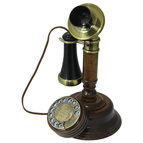 Opis 1921 Cable Model C: The Classic Candlestick Retro Telephone Made from Real Wood
