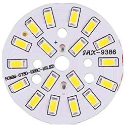 Othmro 1 Piece Aluminum Circuit Board 5730 SMD LED Chip Module 9W Warm White 3000K Diameter 50mm