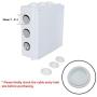 LeMotech ABS Plastic Dustproof Waterproof IP65 Junction Box Universal Electrical Project Enclosure White 7.9 x 7.9 x 3.1 inch (200 x 200 x 80 mm)