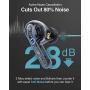 Wireless Earbuds Active Noise Cancelling, Boltune Bluetooth Earbuds with 4 Mics Noise Reduction, Enhanced Deep Bass, IPX8 Waterproof, 30Hrs ANC Earbuds, USB-C Quick Charging Case, Smart Touch Control