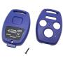 Cutting Not Required - Replacement Key Fob Keyless Entry Remote Shell Case for Honda 2003-2012 Accord / 2006-2013 Civic EX / 2009-2015 Pilot /2005-2006 CR-V Car Key Fob Cover (1 Blue + 1 Red)