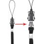 YOUOWO Wrist Lanyard Detachable Lanyards Hand for USB Flash Drive Cell Phone Key iPod Mp3 mp4 ID Card Badge and Other Small Electronic Devices Phone Charms 5 Pack Nylon (Black)