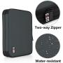 BUBM Double Layer Electronic Accessories Organizer, Travel Gear Bag for Cables, USB Flash Drive, Plug and More, Perfect Size Fits for iPad Mini (Medium, Gray)