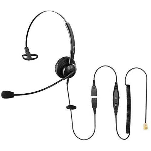 Sinseng Cisco Telephone Headsets for Landline Phones with RJ9, Hands-Free Headset with Volume Control for Office Phone, Call Center Headphones with Noise Cancelling Microphone for Cisco Phone