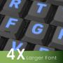 Azio Vision Backlit Computer Keyboard - Wired USB Keyboard with LARGE PRINT keys and 5 Interchangeable Backlight Colors (KB506)