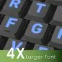 Azio Vision Backlit Computer Keyboard - Wired USB Keyboard with LARGE PRINT keys and 5 Interchangeable Backlight Colors (KB506)
