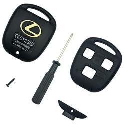 Not Needed for Cutting-Key Shell Replacement for Lexus ES300 ES330 GS300 GS400 GS430 GX470 IS300 LS400 LS430 LX470 RX300 RX330 RX350 RX400h RX450h SC430 Key Fob Cover with Screwdriver (Pack 1)
