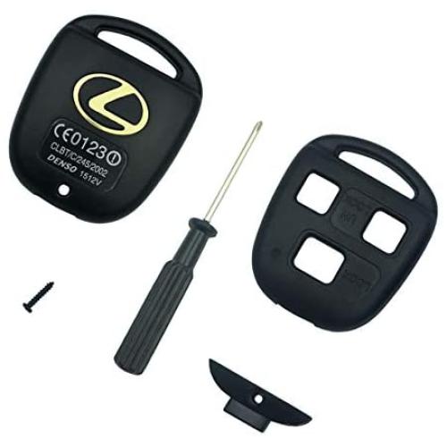 Not Needed for Cutting-Key Shell Replacement for Lexus ES300 ES330 GS300 GS400 GS430 GX470 IS300 LS400 LS430 LX470 RX300 RX330 RX350 RX400h RX450h SC430 Key Fob Cover with Screwdriver (Pack 1)