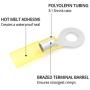 90 PCS Ring Connectors 1/2'' Yellow 12-10 AWG - Heat Shrink Connectors - Electrical Connectors - Solderless Wire Connectors - Automotive Marine Ring Terminals by Wirefy