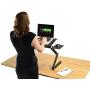 WorkEZ Cool Adjustable Laptop Cooling Stand & Lap Desk Tray for Bed Couch with 2 Fans 3 USB Ports Mouse Pad. Ergonomic Aluminum Height tilt Angle MacBook Riser Portable Standing Desk Converter,Black