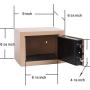 Yuanshikj Electronic Deluxe Digital Security Safe Box Keypad Lock Home Office Hotel Business Jewelry Gun Cash Use Storage (Ochre Yellow, 17E)
