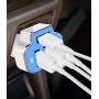 Aduro 4 Port Car Charger USB Adapter, 12V Fast Car Charger USB Adapter Power Station 5.2A/26W Output (Blue)