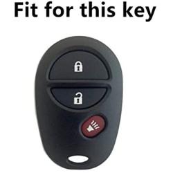 Ezzy Auto Black and Blue Silicone Rubber Key Fob Case Key Covers Key Jacket Skin Protectors fit for Highlander Sequoia Sienna Tacoma Tundra