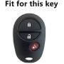 Ezzy Auto Black and Blue Silicone Rubber Key Fob Case Key Covers Key Jacket Skin Protectors fit for Highlander Sequoia Sienna Tacoma Tundra