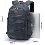 Tzowla Business Laptop Backpack Water Resistant Anti-Theft College Backpack with USB Charging Port and Lock 15.6 Inch Computer Backpacks for Women Men, Casual Hiking Travel Daypack (Navy Blue Camo)