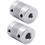 Saiper Flexible Couplings 5mm to 8mm (5pcs) Aluminum Alloy Joint Connector Compatible with NEMA 17 Stepper Motors, RepRap 3D Printer or CNC Machine, 3D Printer Accessories