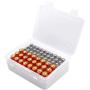 Battery Organizer Storage Box, Garage Case Holder for 24 AA, 30 AAA Batteries (Bag Not Include Batteries Pack)