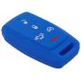 WEIBISS 2 Pack 5 Buttons Silicone Remote Key Fob Cover Protector Case Holder Skin Jacket for Dodge 2021 2020 2019 Ram 1500 Pickup 68291690AB/AC/AD, Red Blue