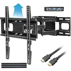 Full Motion TV Mount with Height Setting FOZIMOA TV Wall Mount for Most 32-65 inch LED LCD Plasma Flat Screen Articulating Swivel Tilt Extension TV Bracket up to 121lbs Loading Max VESA 400x400mm