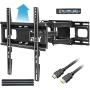 Full Motion TV Mount with Height Setting FOZIMOA TV Wall Mount for Most 32-65 inch LED LCD Plasma Flat Screen Articulating Swivel Tilt Extension TV Bracket up to 121lbs Loading Max VESA 400x400mm