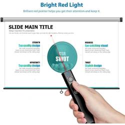 Aiworthy Wireless Presenter,Hyperlink Volume Control Presentation Clicker RF 2.4GHz PowerPoint Clicker Presentation Remote Control Pointer Slide Advancer (Black)