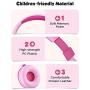 Kids Headphones Girls, Mpow CHE1 Wired Headphones for Kids Teens Children with Volume Limit 94dB, Foldable Adjustable On Ear Headphones for School, Travel, Compatible with Cellphones, Tablets, PC