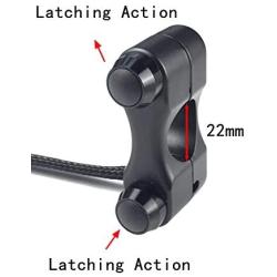 Motorcycle Switch Handlebar Push Button Switch Gear Black 7/8 22mm Universal Cycling retail (Color : Black, Size : Latching)