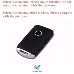 BOYUER Keyless Remote Control Smart Car Key Fob Cover Soft TPU Key Fob Case Key Chain For Mazda MAZDA3 2019 2020 CX-30 2019 2020 CX-5 2020 CX-8 2020 (RED)