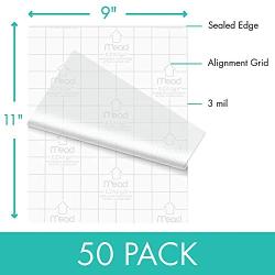 Mead Thermal Laminating Pouches, Lamination Sheets, Letter Size Pouch, 3 Mil, EZ-Align, 100 Pack (39029)