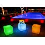 Mr.Go 14-inch 35cm Rechargeable LED Color Cube Light Seat W/Remote Control Magic RGB Color Changing Side Table Stool Home Bedroom Patio Pool Party Mood Lamp Night Light Romantic Decorative Lighting
