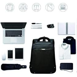 Business Backpack, Plover Business Office College School Student Backpack Bag, Slim Comfortable Breathable Durable and Water Resistant Laptop Computer Bag for Women & Men Fits 15.6 Inch Laptop-Black