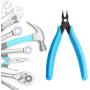 COOLMI Micro Wire Cutter (2-Pack), Durable Diagonal Cutters for Electronics Repair, Jewelry Crafting, Model building and DIY Cutting Pliers (5 INCH, 170ii - Blue)