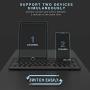 Multi-device Bluetooth keyboard, Jelly Comb Rechargeable Wireless Bluetooth Keyboard Switch to 2 Devices for Cellphone, Tablet, PC, Smart TV, Macbook iOS Android Windows-B046 (Black)