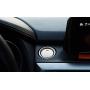 iJDMTOY 2pc Set Silver Aluminum Keyless Engine Push Start Button & Surrounding Decoration Ring Compatible With Mazda 3 6 CX-3 CX-5 CX-9 MX-5 w/Push Start Engine Feature