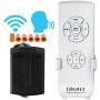 Smart WiFi Ceiling Fan Remote Control Kit Universal Small Size Receiver 12 Hours Countdown Timing 4 Speeds Compatible with Echo Alexa Google Assistant Replacement of Hampton Bay Harbor Breeze Hunter