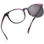 LifeArt Bifocal Reading Glasses, Transition Photochromic Dark Grey Sunglasses, Oval Frame, Computer Reading Glasses, Anti Glare (Floral, +0.00/+1.50 Magnification)
