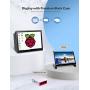 Raspberry Pi 7'' Touch Screen Display with Case - 1024x600 Support, Type-C, IPS 178° Ultra-Wide View Angle Monitor with Cooling Fan, 10 Finger Capacitive Touch