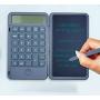 LLY-Young Rechargeable Calculator Notepad Basic Calculator with 6.5 Inch Erasable LCD Writing Tablet for Daily Basic Office (Grey)