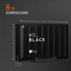 WD_Black 8TB D10 Game Drive, Portable External Hard Drive Compatible with Playstation, Xbox, PC, & Mac - WDBA3P0080HBK-NESN