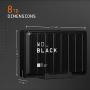 WD_Black 8TB D10 Game Drive, Portable External Hard Drive Compatible with Playstation, Xbox, PC, & Mac - WDBA3P0080HBK-NESN