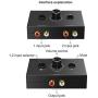 R/L Stereo Audio Bi-Directional Switcher 2 Input 1 Output, R/L Stereo Audio Switch Splitter 2 x 1/1 x 2, with Mute Button. No External Power Required