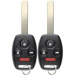 KeylessOption Keyless Entry Remote Fob Uncut Ignition Car Key for 2006-2011 Honda Civic EX Si N5F-S0084A (Pack of 2)