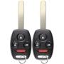 KeylessOption Keyless Entry Remote Fob Uncut Ignition Car Key for 2006-2011 Honda Civic EX Si N5F-S0084A (Pack of 2)