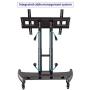 NB North Bayou Mobile TV Cart for 32-70” LED Touch Screen TV Stand for All-in-One Computer Portrait Screen with Load Capacity of 100lbs Height Adjustable Stand AVA50-B