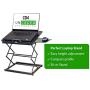 CD4 Laptop Standing Desk Converter Ergonomic Adjustable Height tilt Laptop Desk Stand sit Stand up Desktop Riser Topper for laptops Small Compact Portable Folding Lightweight with Mouse pad Small