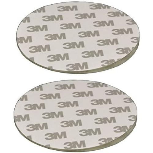 80mm(3.15'') Circular Adhesive Plastic Disc/One Side Coated Stick Pad for Suction Cup Items,2pcs