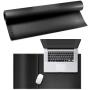 CENNBIE Artificial Leather Desk Mat Pad Blotter Protector, 90x40cm Extended Non-Slip Rectangular, 35.5''x15.5'' Laptop Keyboard Mouse Pad(Black)