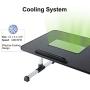 8AMTECH Laptop Stand for Desk, Ajustable Laptop Table with Foldable Legs Notebook Computer Desk for Laptop Reading and Writing Lap Tray for Eating in Bed Sofa Couch Floor (Black, Medium)