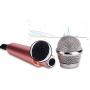Mini Microphone,Singing Mic Equipment,Beautiful Vocal Quality,Mini Type Space Saving,Metal Frothing Process,3.5mm Audio Connector,Suitable for Laptop, iPhone, Android Phone (Golden)